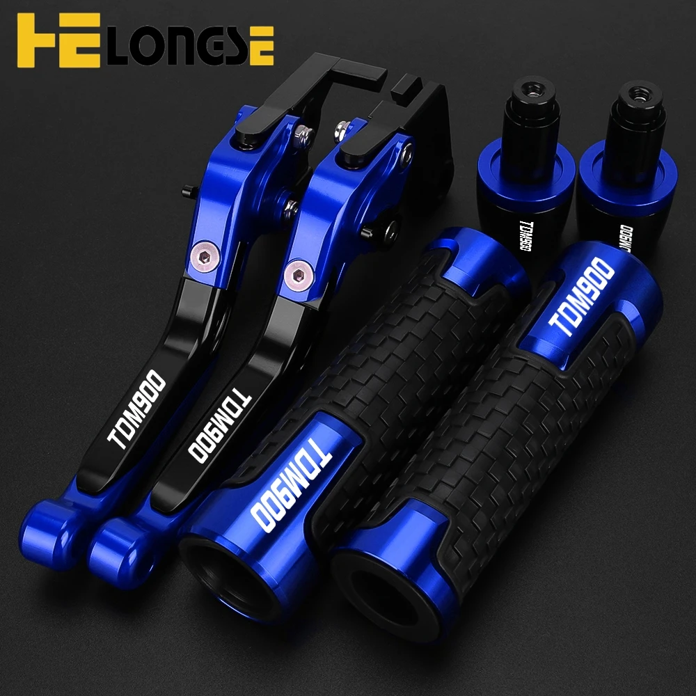 

TDM900 Motorcycle Accessories Adjustable Brake Clutch Levers Handlebar Grips Ends For YAMAHA TDM 900 2004-2014 2013 2012 2011
