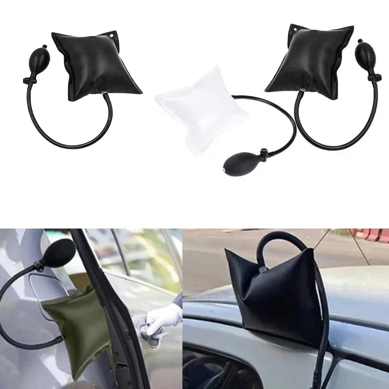 Professional Car Door Window Open Air Bag Pump Wedge Pad Entry Inflatable Shim Tools Universal Air Pump Wedge Hand Tool Black