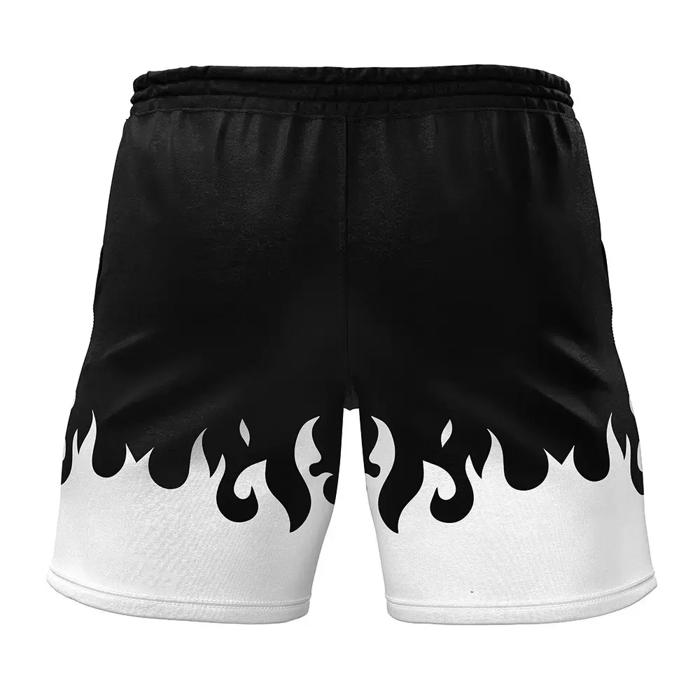 Naruto Anime Shorts Kurama Six Paths Sage Mode Flame Magatama 3D Print Adult Kdis Harajuku Streetwear Cosplay Beach Gym Shorts