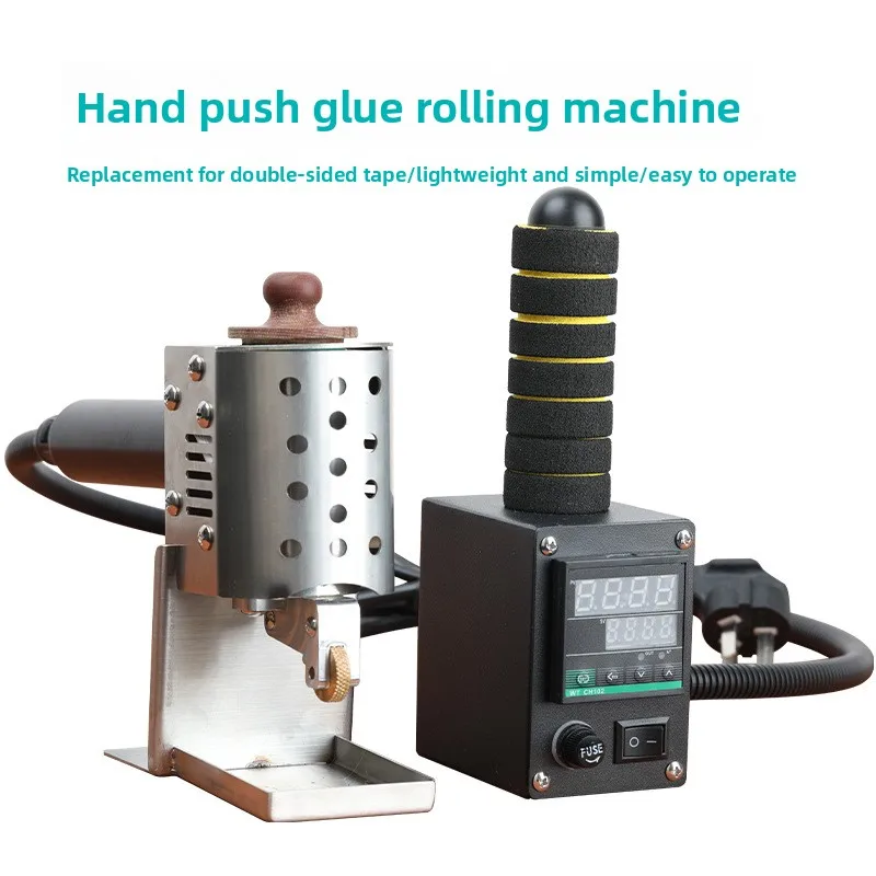 Leather luggage hand push hot melt gluing machine gluing hemming rolling machine