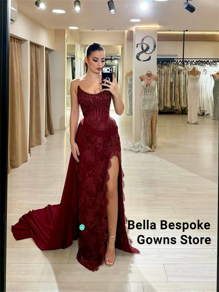 

Вечерние платья Блестящее платье для выпускного вечера с высоким разрезом Вечернее платье Sexy فساتين مناسبة رسمية Gala Gowns Customized