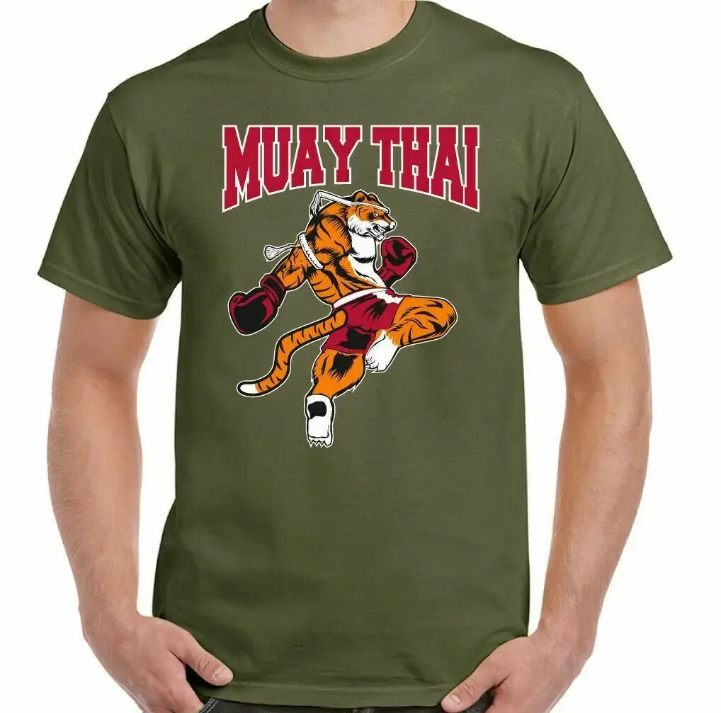 Muay Thai Tiger MMA Kick Boxing T-Shirt. Summer Cotton O-Neck Short Sleeve Mens T Shirt New S-3XL