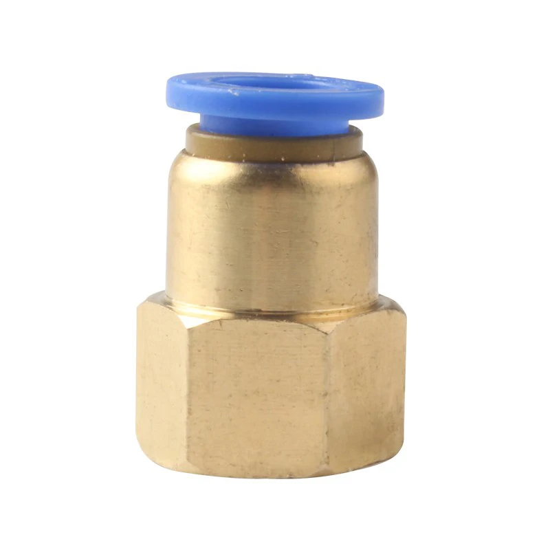 500Pcs Pneumatic Component Internal Thread Straight Through Quick Joint Connector PCF4-01 / 6-03 / 8-02 / 10-04