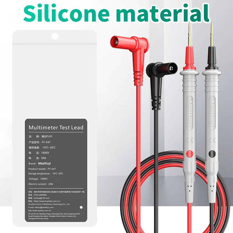 Imagem -02 - Mastfuyi-multímetro Digital Probe Test Leads Ponta Agulha Universal Multi Meter Tester Chumbo Probe Fio Pen Cabo Fy-s47 1000v 20a