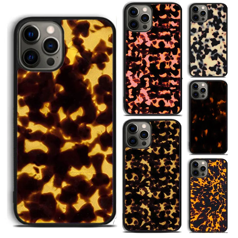 Tortoise Shell Marble Pattern Phone Case For For iPhone 16 15 11 12 13 14 Pro Max XS XR Plus coque