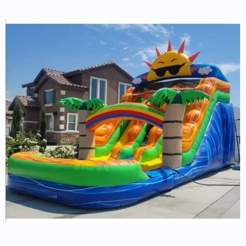 

Надувная водная горка для детей и взрослых, бассейн с водными горками из ПВХ, летний аквапарк, распродажа от производителя