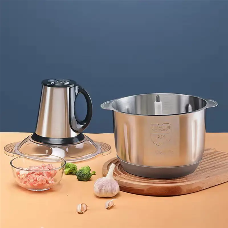 N09R-Stainless Steel Meat Grinde 5L Meat Grinde Multifunction Vegetable Fruit Food Processor Chopper Kitchen Machine EU Plug