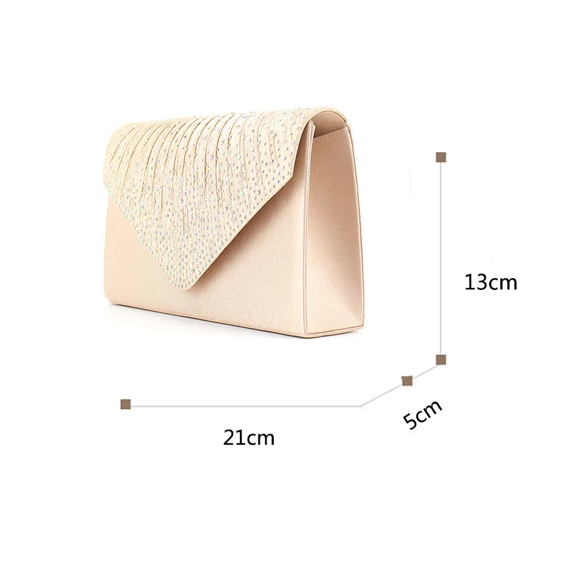 Women Chain Crossbody Bag Diamond Embellishment Shines Envelope Bag Lady Trendy Cluthes Luxury Temperament Shoulder Bag Handbag