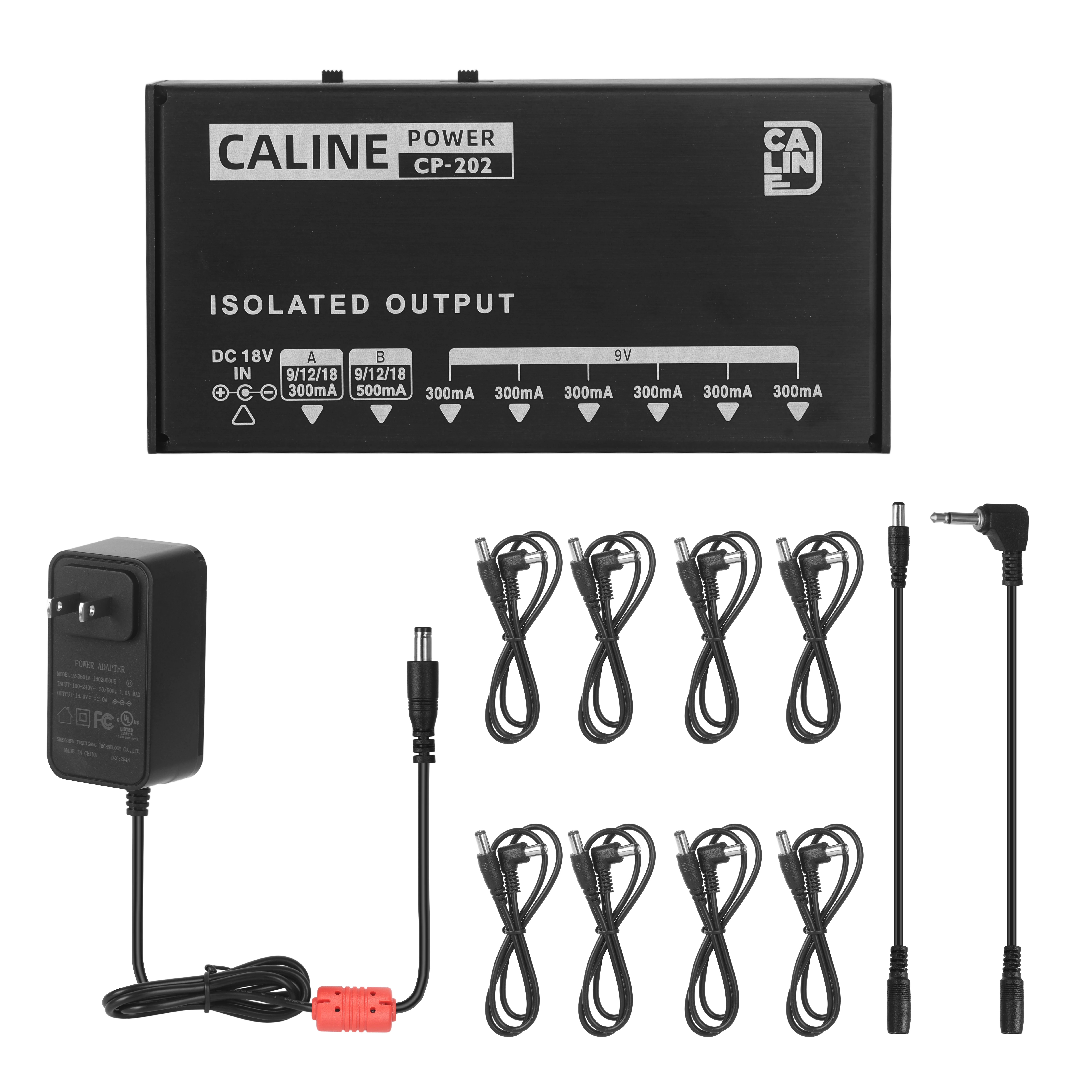

Caline CP-202 настоящий изолированный блок питания Digital Delayer для 9V/12V/15V/18V педаль для гитарных эффектов 36W 8 выходов с адаптером