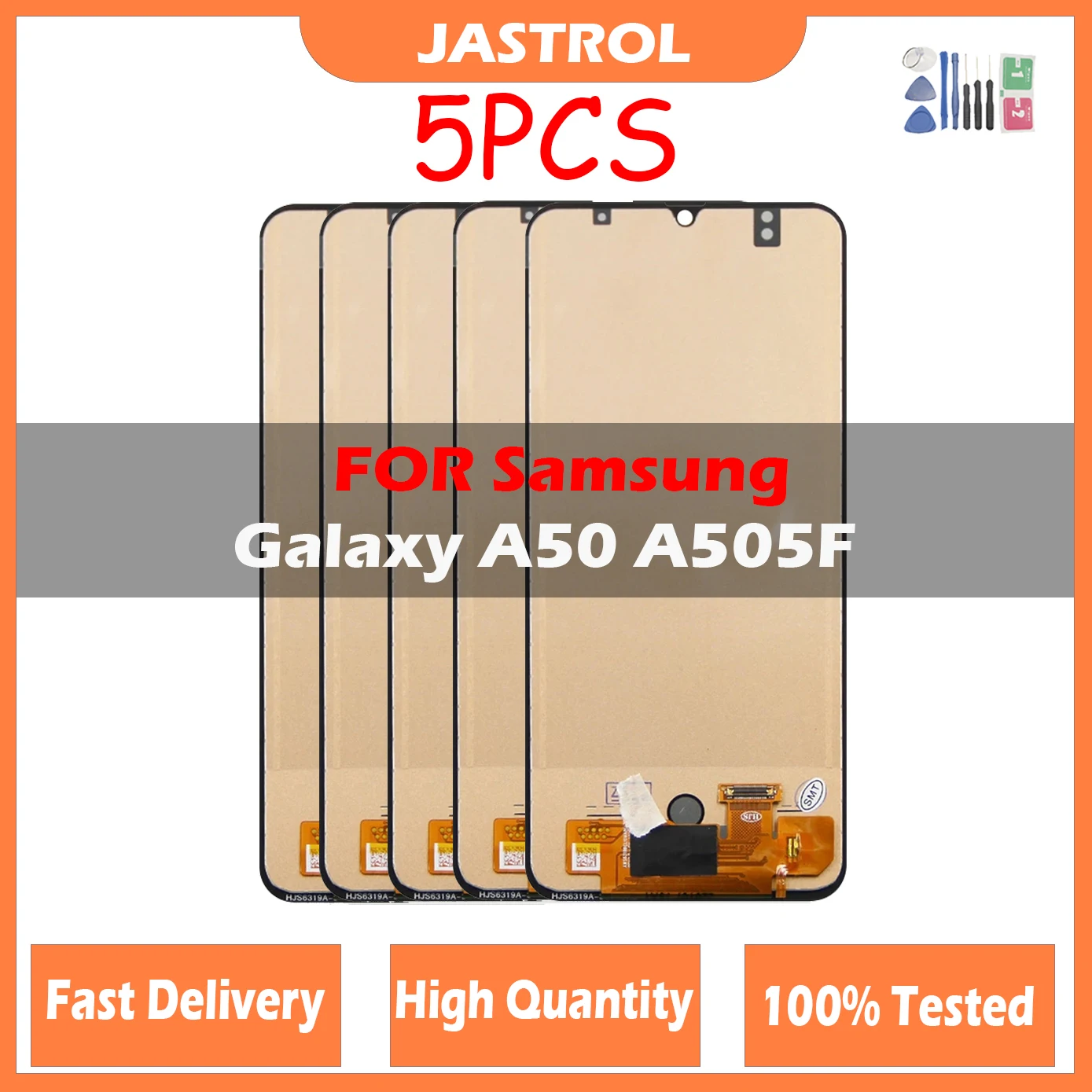 

5Pcs/Lot Lcd For Samsung Galaxy A50 SM-A505FN/DS A505F/DS A505 LCD Display Touch Screen Digitizer For Samsung A50 lcd With Frame