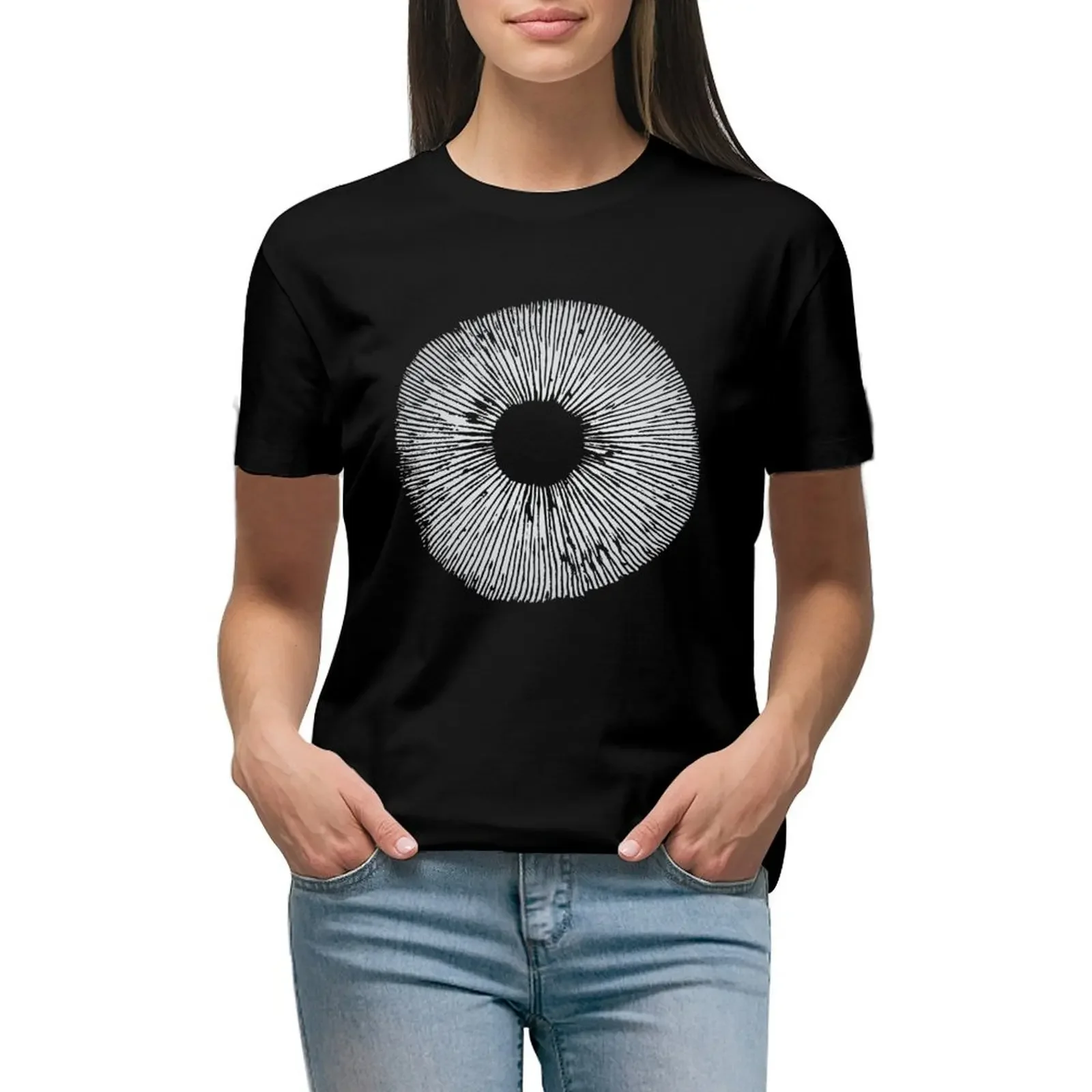 Mycology Mushroom Spore Print Art T-Shirt korean fashion Blouse customs design your own workout t shirts for Women