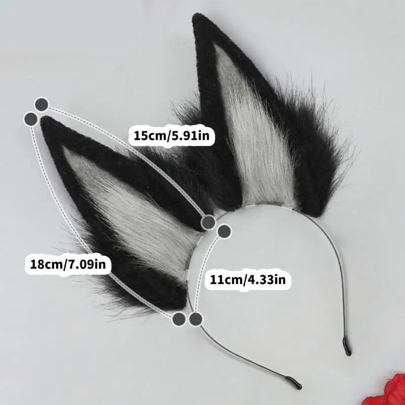 ぬいぐるみ動物の耳ヘアフープ軽量快適なヘッドピース女の子の日常着やテーマパーティー用