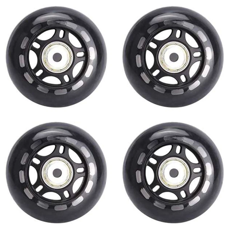 4Pcs Roller Skates Non-Flashing Wheel Skate Wheel 70X24mm Bearing Skate Accessories Non-Slip