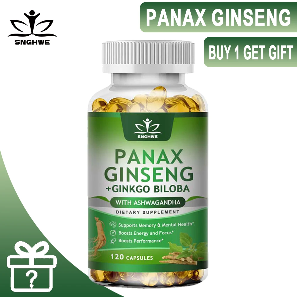 Best Panax Ginseng Capsulas with Ashwagandha Relieve Fatigue-Male Enlargement Pills-Men\'s Energizer, Size & Stamina-Enhance Endu