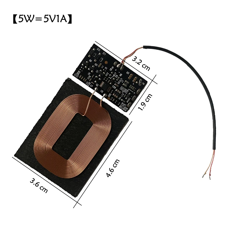 Módulo receptor de cargador inalámbrico, placa de alimentación de circuito de bobina PCBA para transmisor de carga rápida inalámbrico, 5W, 7,5 W,