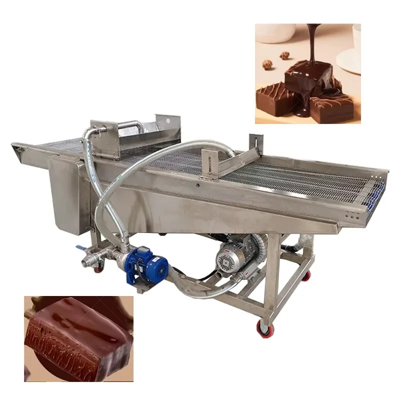【Más Vendido】Maquinaria Profesional para Recubrir con Chocolate, Máquina para Cubrir Barras de Granola con Chocolate