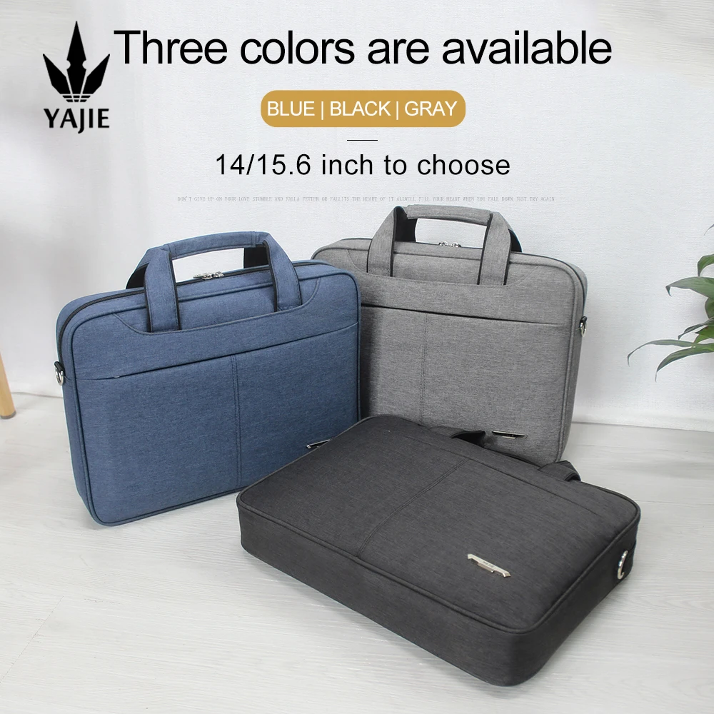 

Business men's briefcase canvas waterproof large capacity 15.6 inches 14 inches laptop bag document work bag office bag package