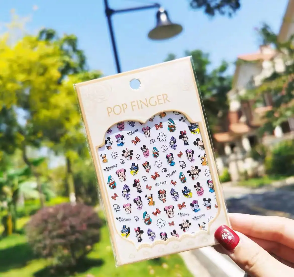 Adesivi per unghie 3D Disney Mickey Stitch Cartoon Paperino Topolino Forniture per nail art Anime Princess Decorazioni per nail art