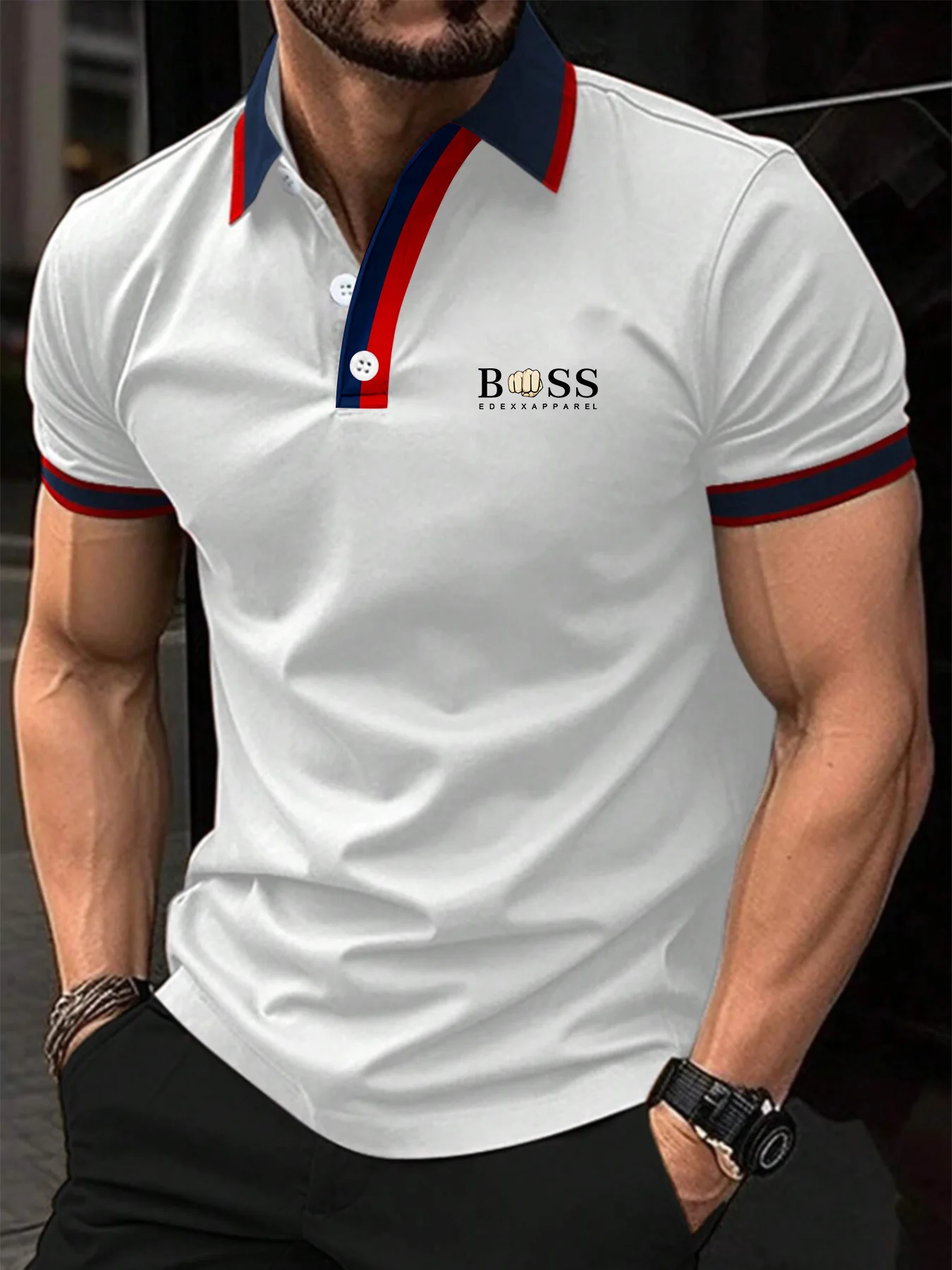 

T-shirt Men's new quick-drying Polo shirt New summer Polo shirt Men's hot high-quality men's short-sleeved top men's business ca