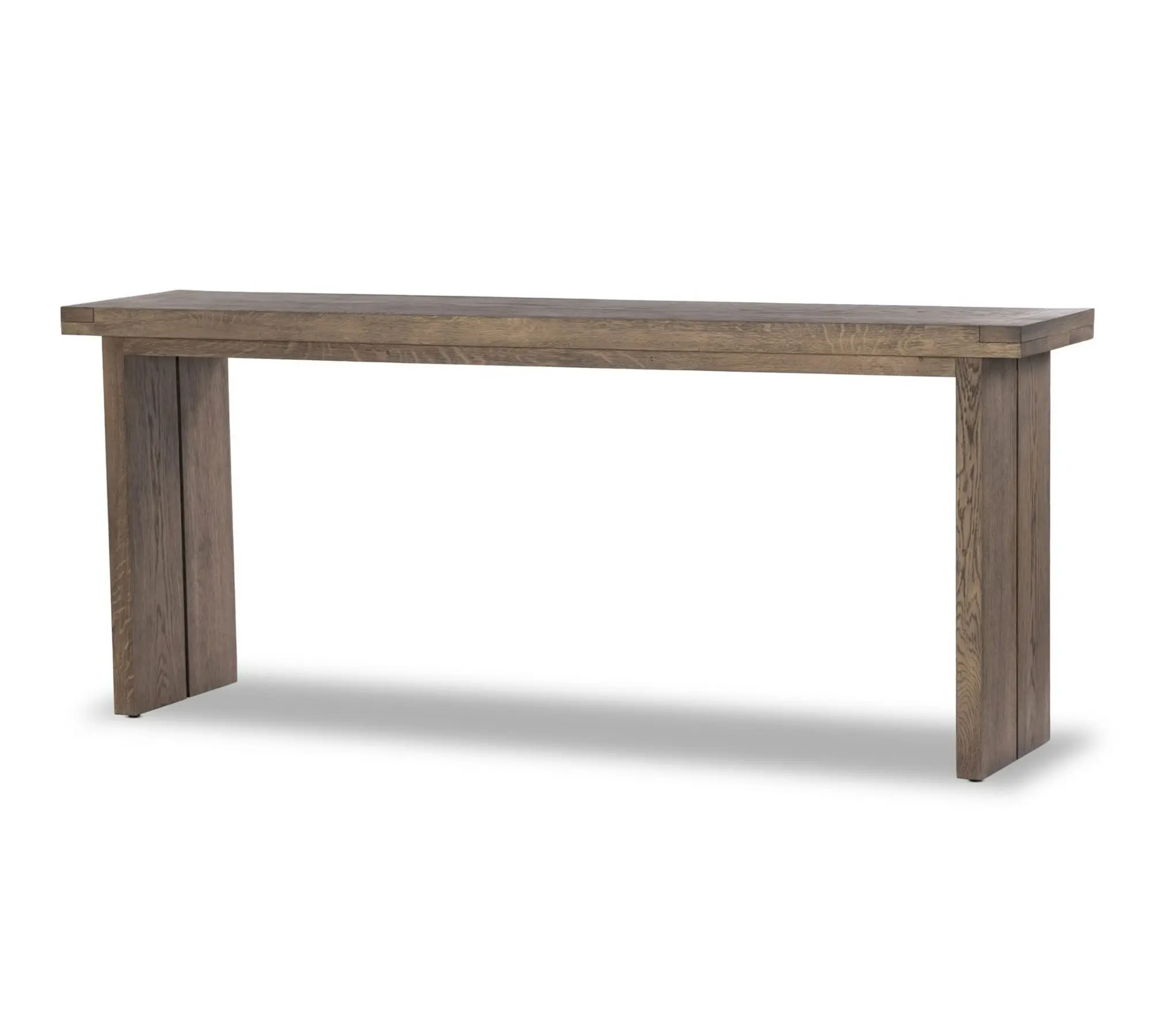 *Luxury Furniture Solid Oak Wood Worn Black Worn Oak Finish Kiln Dried Anti Crack Adjustable Support Console Tables