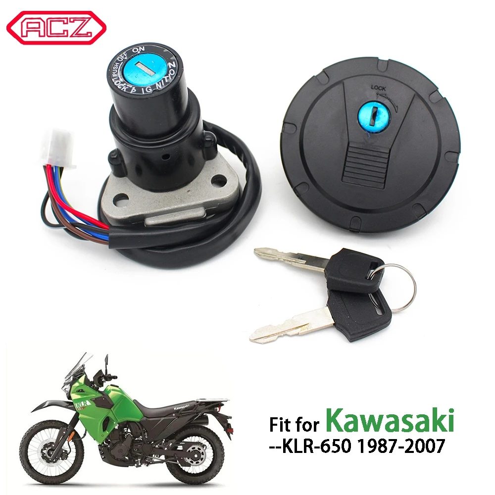 

Комплект замков для бензобака мотоцикла с ключом зажигания для Kawasaki KMX125 KMX250 KLR250 KLR650 KLX250 KLX250SF