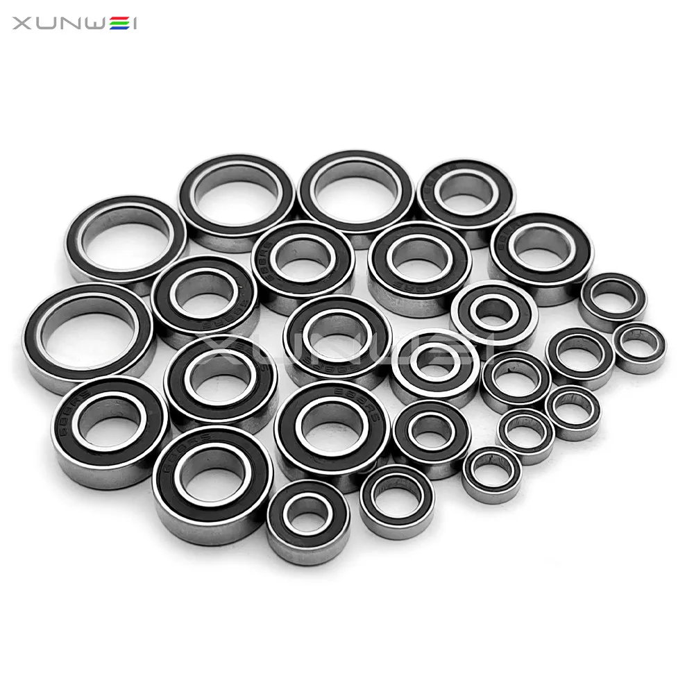 Tekno MT410 Chrome Steel Complete Rubber Sealed Ball Bearings Kit 26Pcs Rc Monster Truck Car Spare Parts