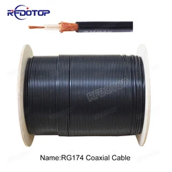RG174 Cable 50 Ohm Good Performance Low Loss RF Coaxial Pigtail for Crimp RF Wire Connectors RG-174