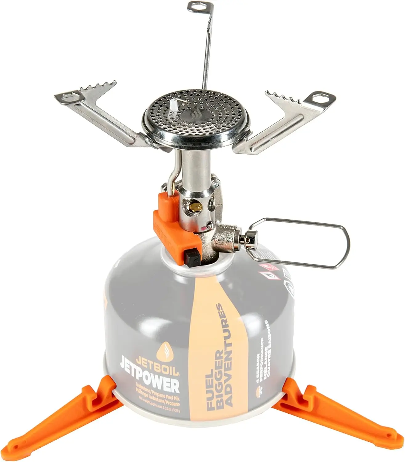 

Ultralight Camping Stove: Boils Water in 3 Minutes, Adjustable Simmer, Pushbutton Ignition