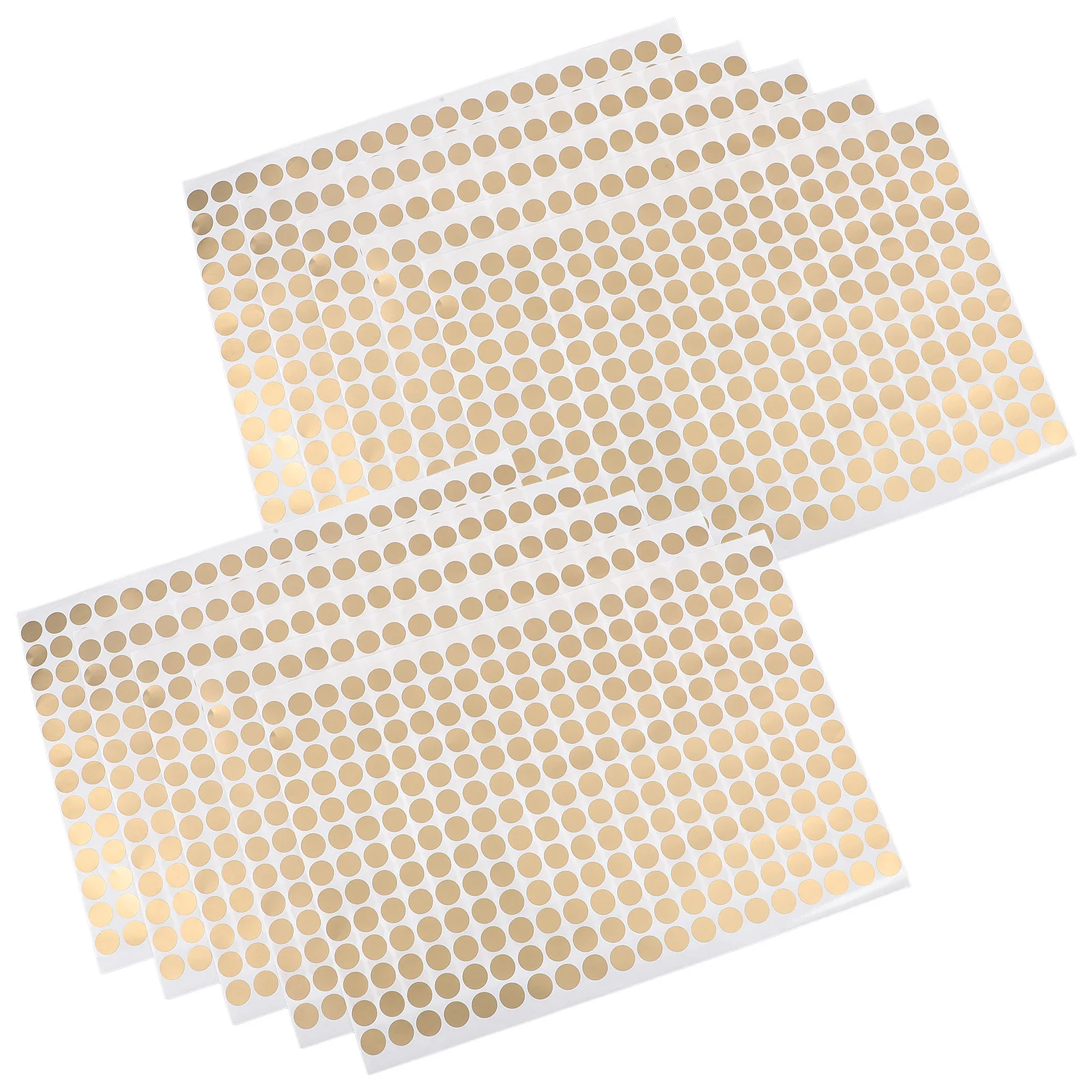 

10 Sheets Gold Copperboard Round Stickers Self-Adhesive For Sealing Gift Boxes Envelopes Packaging Coding Sorting Reward Dot