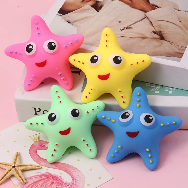 New Kids Bread Colored starfish Pinching Joy Cute Cartoon Release Ball Slow Rebound Flour Stress Relief Toy Adult Gift