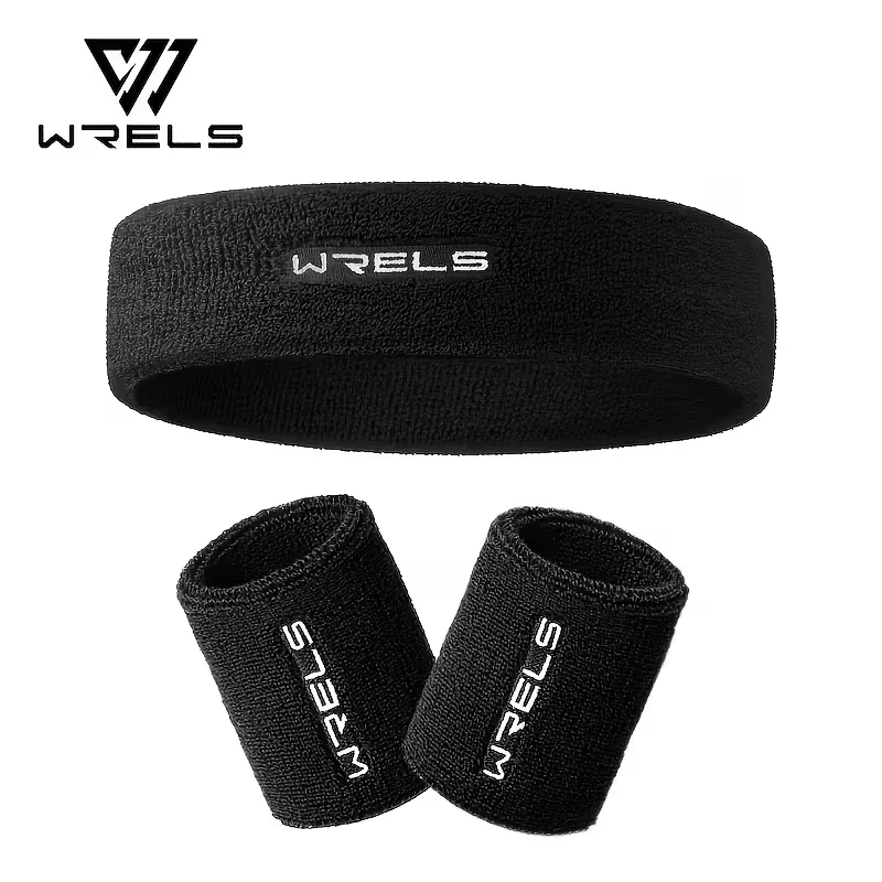 WRELS 1Set Sports Headband Wristband Sweat-Absorbent Basketball Fitness Sweat Headband Men Women Hairbands Sports Wristband