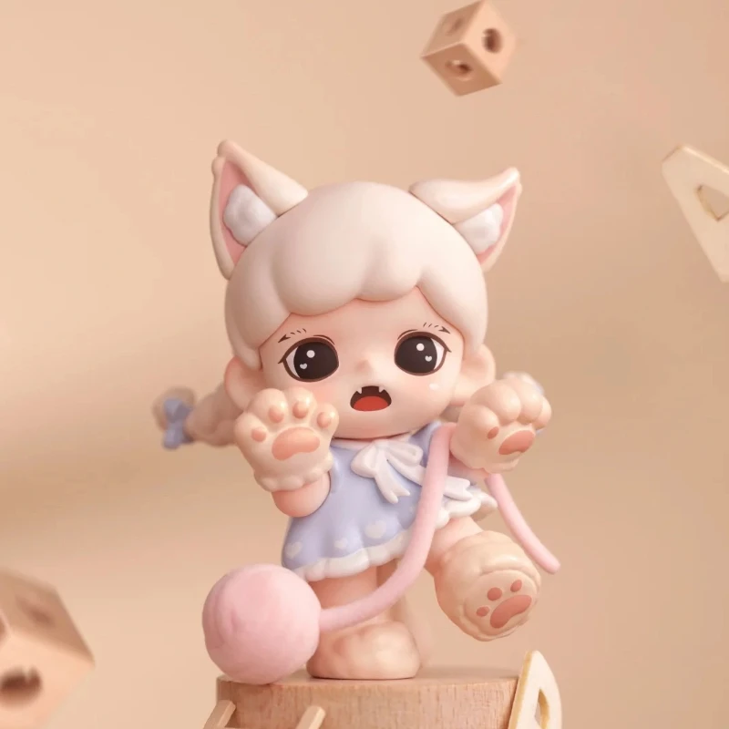 TNTSPACE Zoraa Meow Cat Face Mini Series Figures Blind Box Cute Cartoon Doll Trendy Model Ornament Toy Surprise Box Mystery Gift