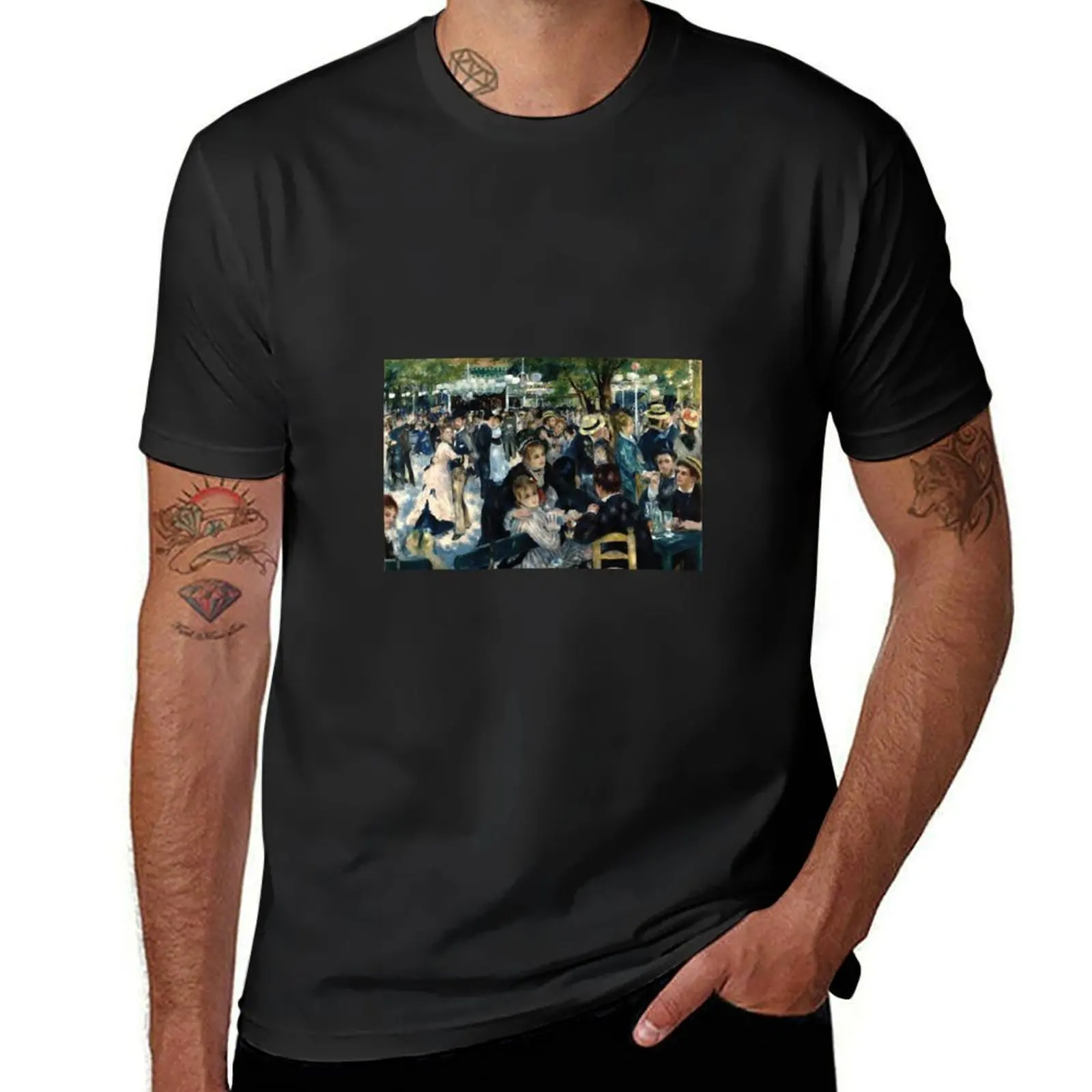 Pierre-auguste renoir bal du moulin de la galette T-Shirt Kurzarm T-Shirt übergroße Männer T-Shirts