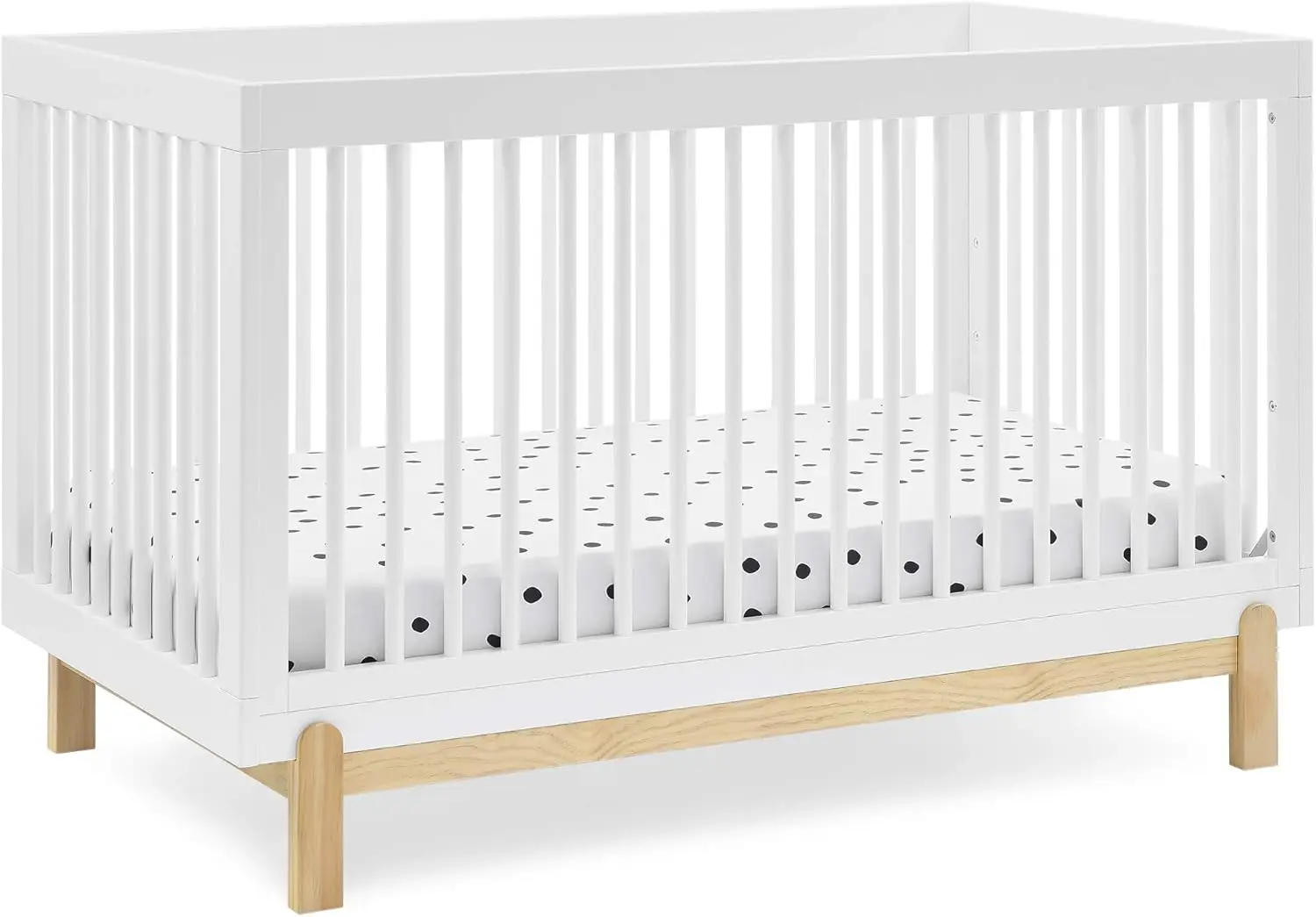 

Delta Children Poppy 4-in-1 Convertible Crib, Bianca White/Natural