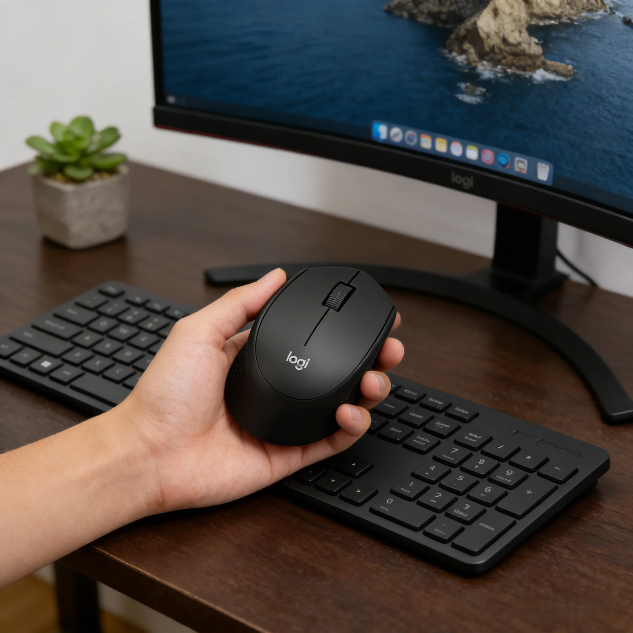 

Logitech M330 Black Silent Wireless Mouse 2.4G Nano Receiver Plug-and-Play 1000DPI for Windows Mac Laptop PC