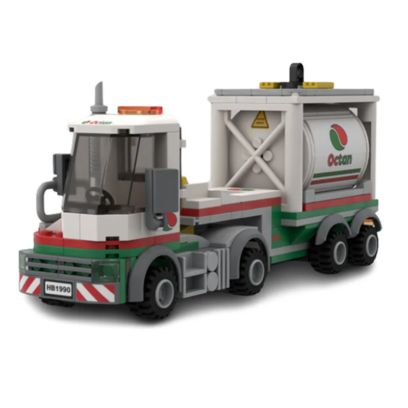 

Oktaned Dock Tractor Model Building Bricks MOC Modern Military Transport Crawler Vehicle Blocks High Tech Ideas Toy Gift Kids