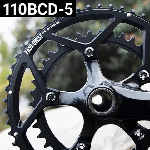 PASS QUEST 110v 5 Screws Chainring For Shimano 105 46 33 50 34 34t