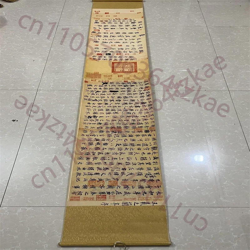 China Ancient Picture Paper,Calligraphy,Preface to Wang Xizhi's Orchid Pavilion,  Long Scroll Painting