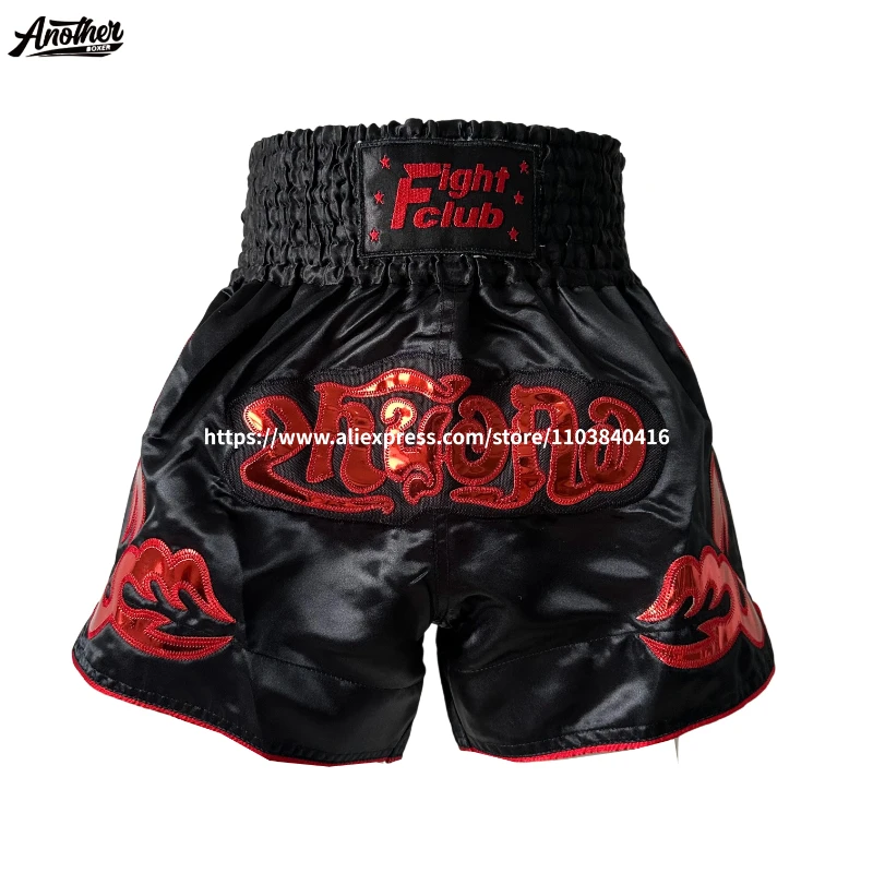 Boxing Pants Men Women Kids Embroidery Muay Thai Shorts Fight Kickboxing Training Wear Gym BJMMA Martial Arts Grappling Trunks