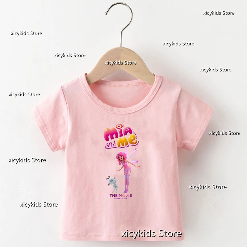 

2023 New Girls t-shirts Animation Mia And Me: The Hero Of Centopia Cartoon Children's Clothing tshirt Fashion Girl's shirt Tops