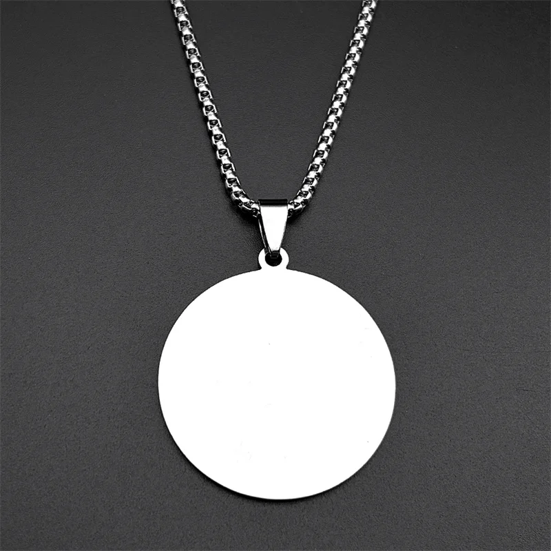 Catholic SAINT MONICA PRAY FOR US Pendant Necklace for Women Men Stainless Steel Silver Color Religion Medallion Chain Jewelry