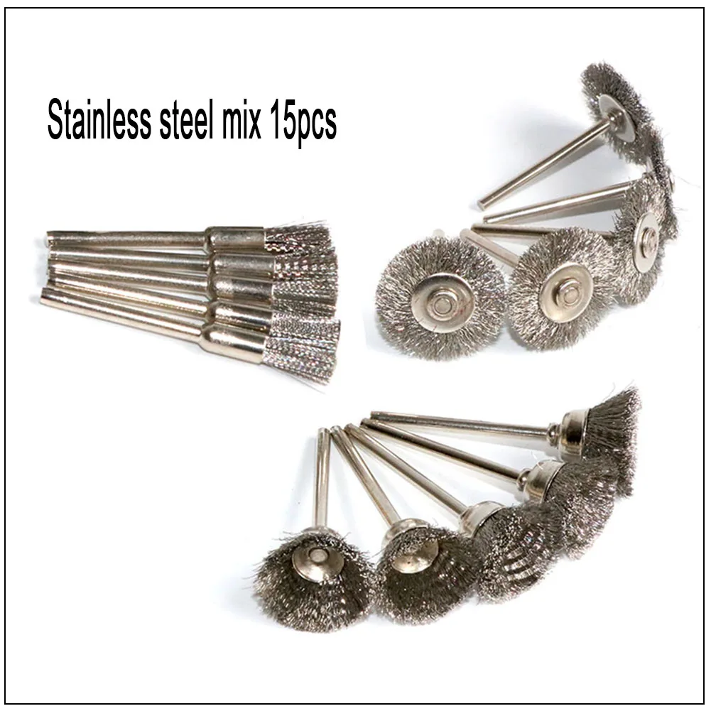 Imagem -05 - Escovas de Fio de Die Grinder Ferramenta Rotativa Ferramenta Elétrica para Gravador 10 Pcs 15 Pcs 30 Pcs Aço Inoxidável