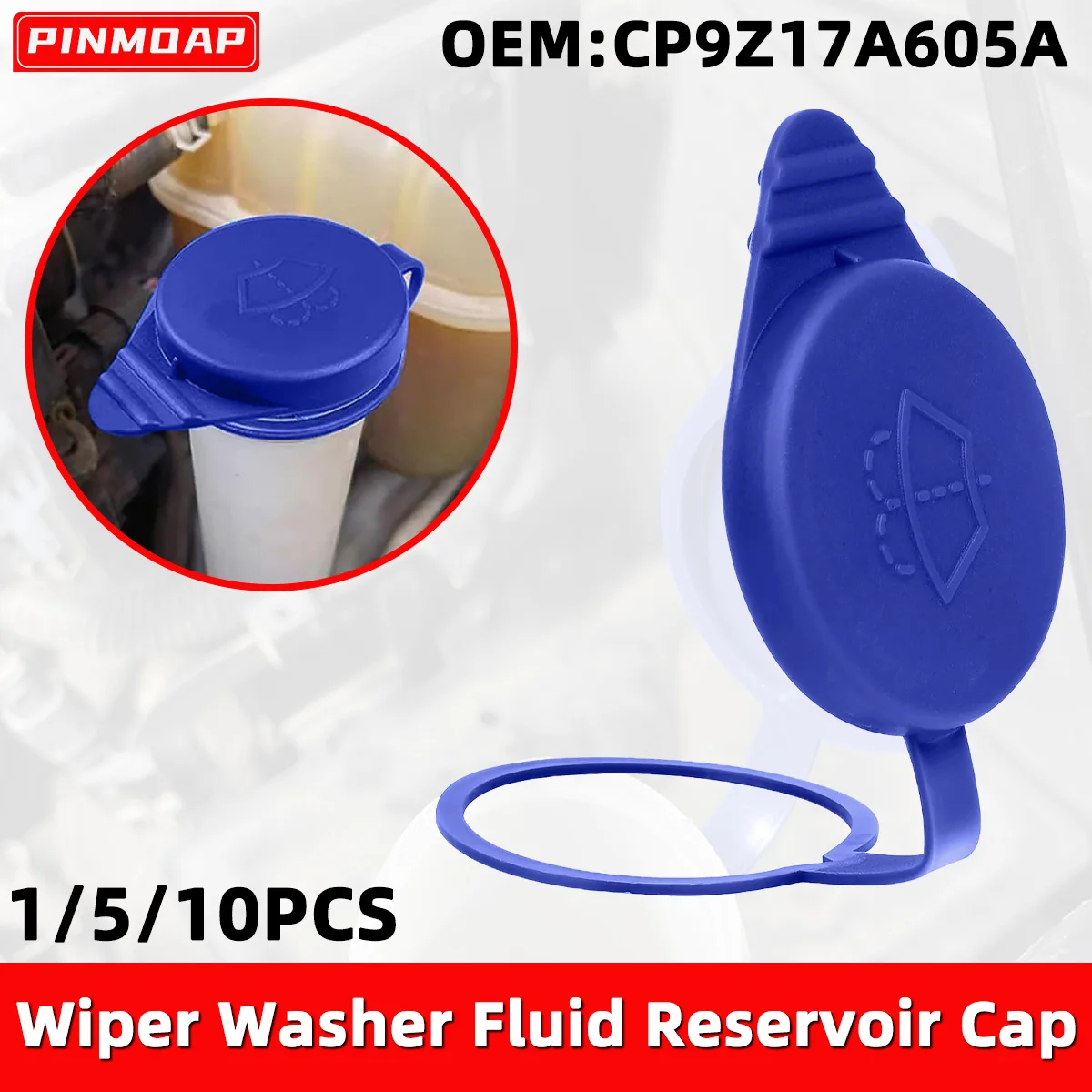PINMOAP Car Windshield Washer Fluid Reservoir Cover CP9Z17A605A Is Suitable For Ford Focus 2012-2018 Car Water Bottle Cover