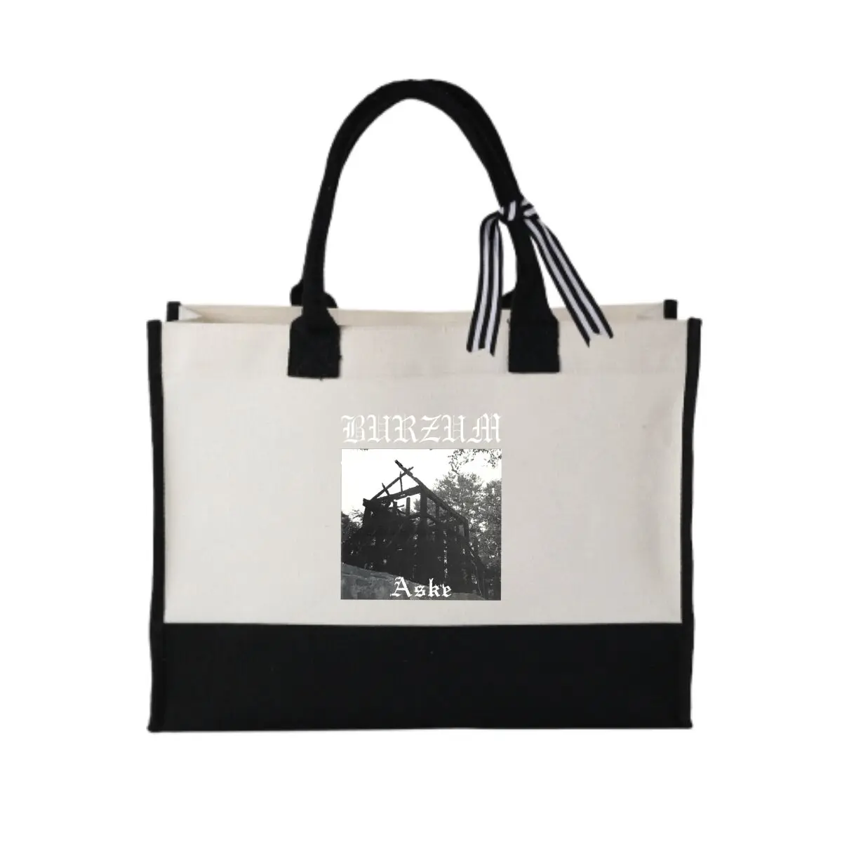 

Aske Cabin Silhouette Text & Art Складная лоскутная холщовая сумка для походов и закусок