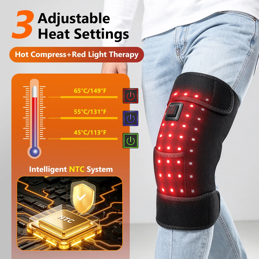 Smart Knee Wrap - Умный согревающий наколенник с 36 красными