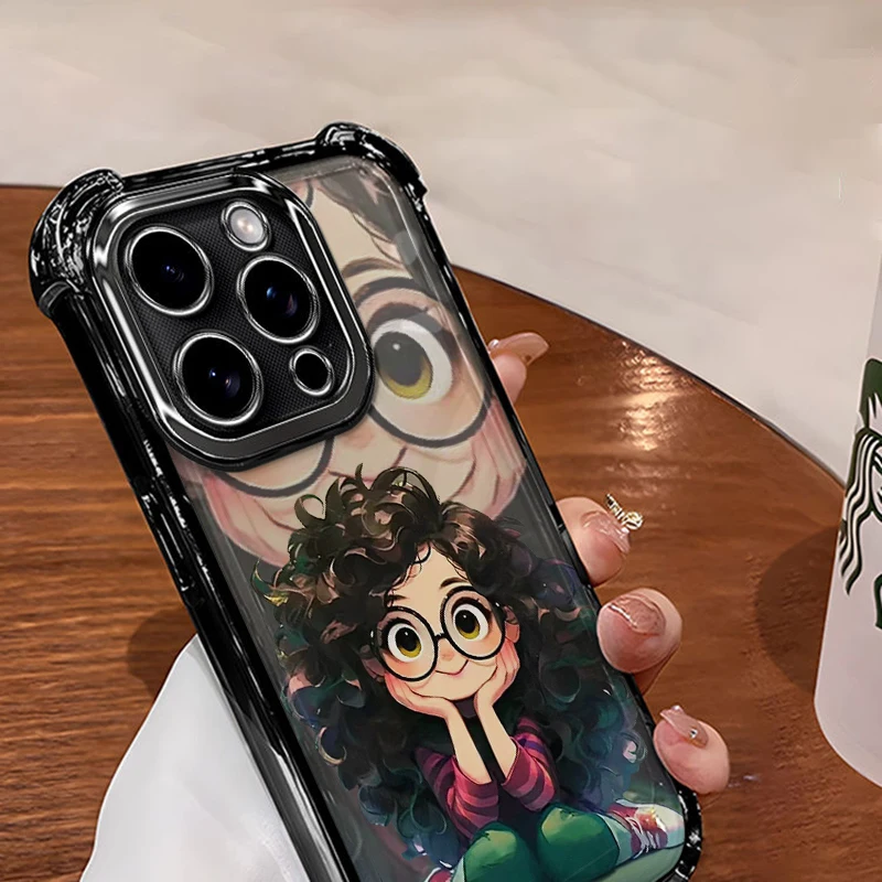 Curly haired girl Phone Case For Samsung Galaxy A55 A35 A25 A15 A54 A24 A33 A34 A73 5G A32 A52 A53 A12 A22 A03 A04 A05 soft