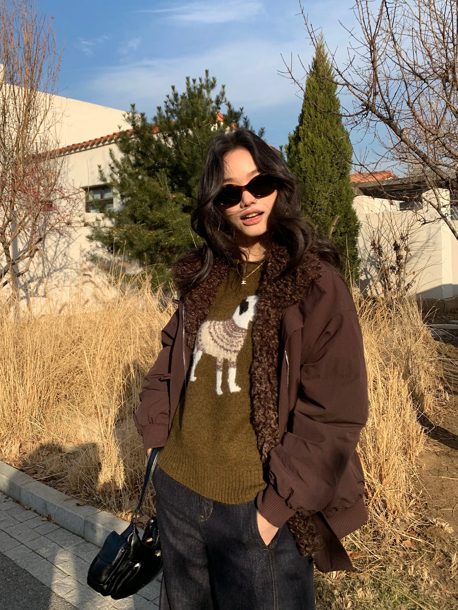 

Женская повседневная куртка-пилот Pusumede с меховым воротником, на хлопковой подкладке, с воротником-стойкой, теплая верхняя одежда в модном уличном стиле