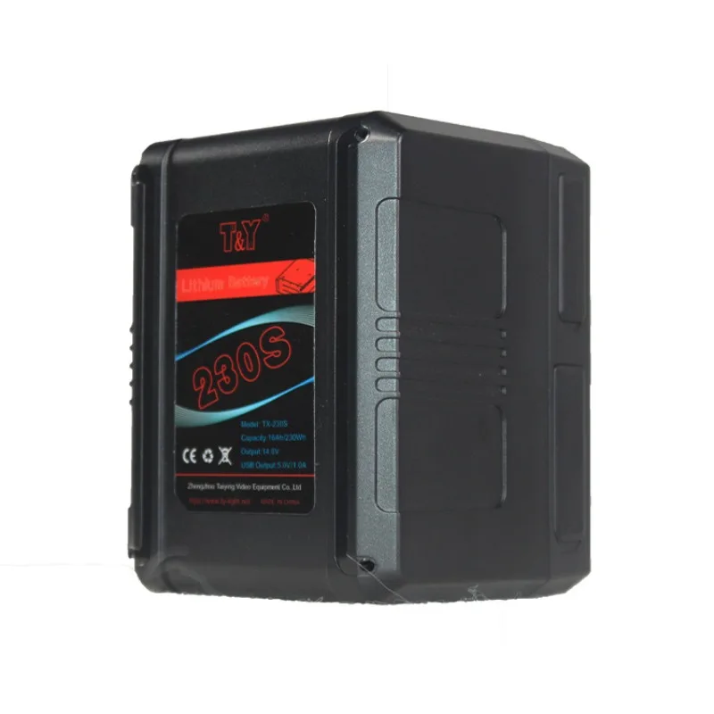 14.8V 16Ah 230Wh Lithium Battery for Broadcast-level Sony Camera Monitor V-shaped Bayonet USB Output Battery 230S