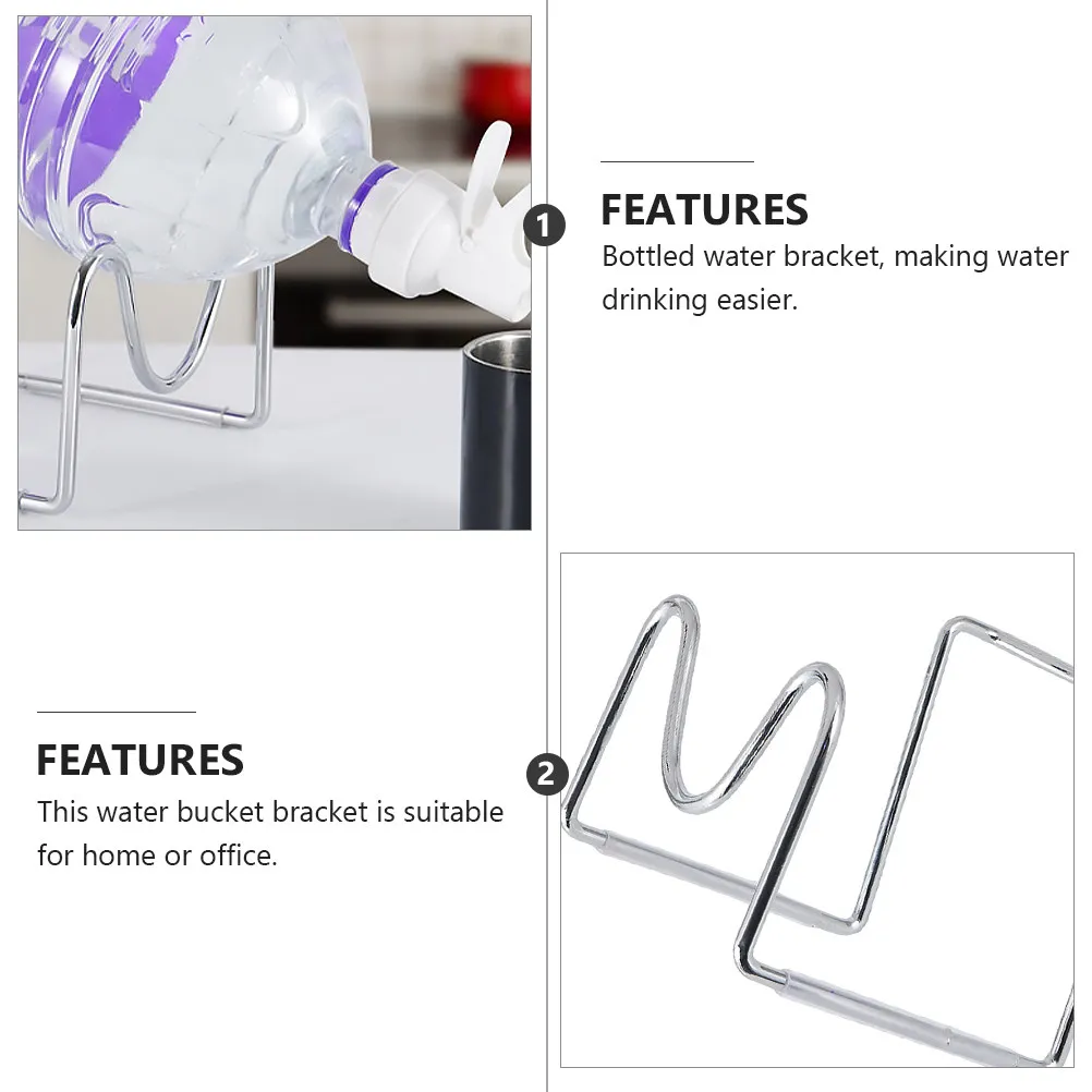 Portable Camping Water Bucket Bracket 5L Stainless Steel Water Holder Rack Antislip Bottom for Home Office Outdoor Use