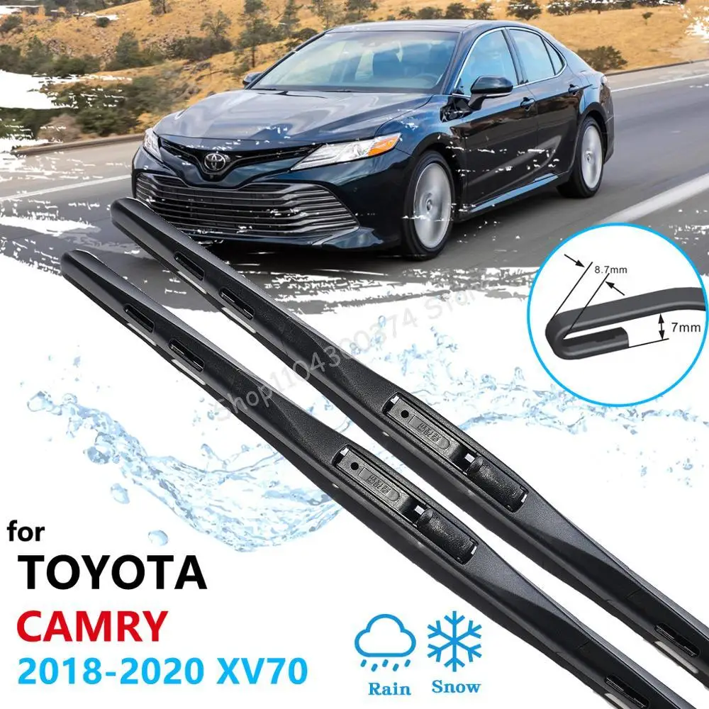 

Car Wiper Blades for Toyota Camry 70 XV70 2018 2019 2020 Front Windscreen Windshield Wipers Car Accessories Brushes Washer 2pcs